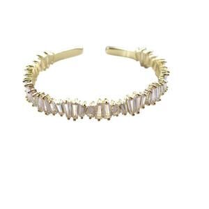 Twilight Bracelet Cuff Cubic Zirconia Clear Bracelet Color Gold
